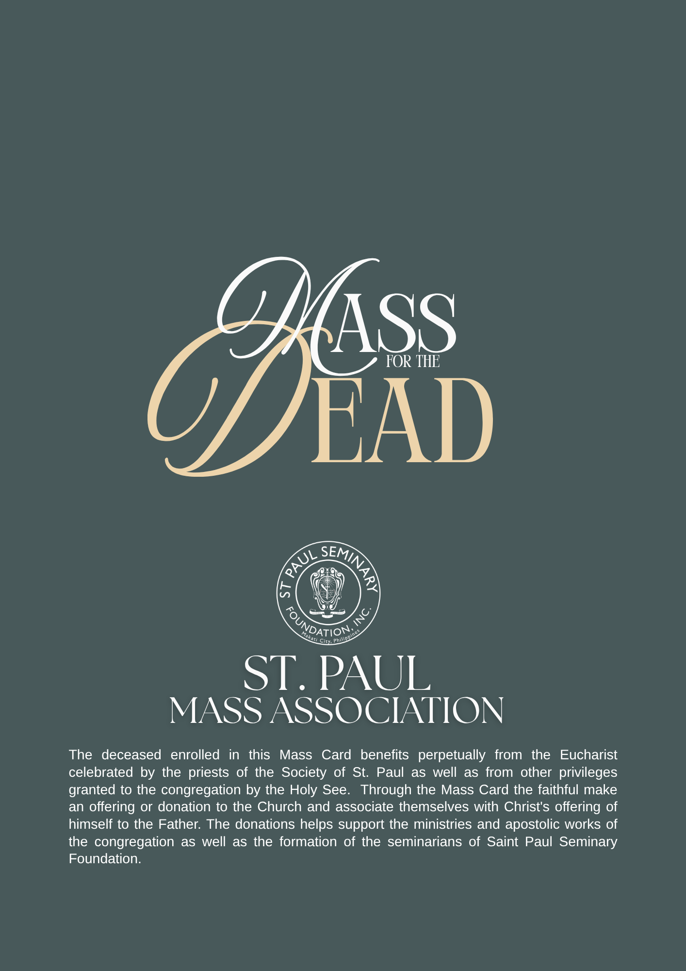 E-Mass Card for the Dead