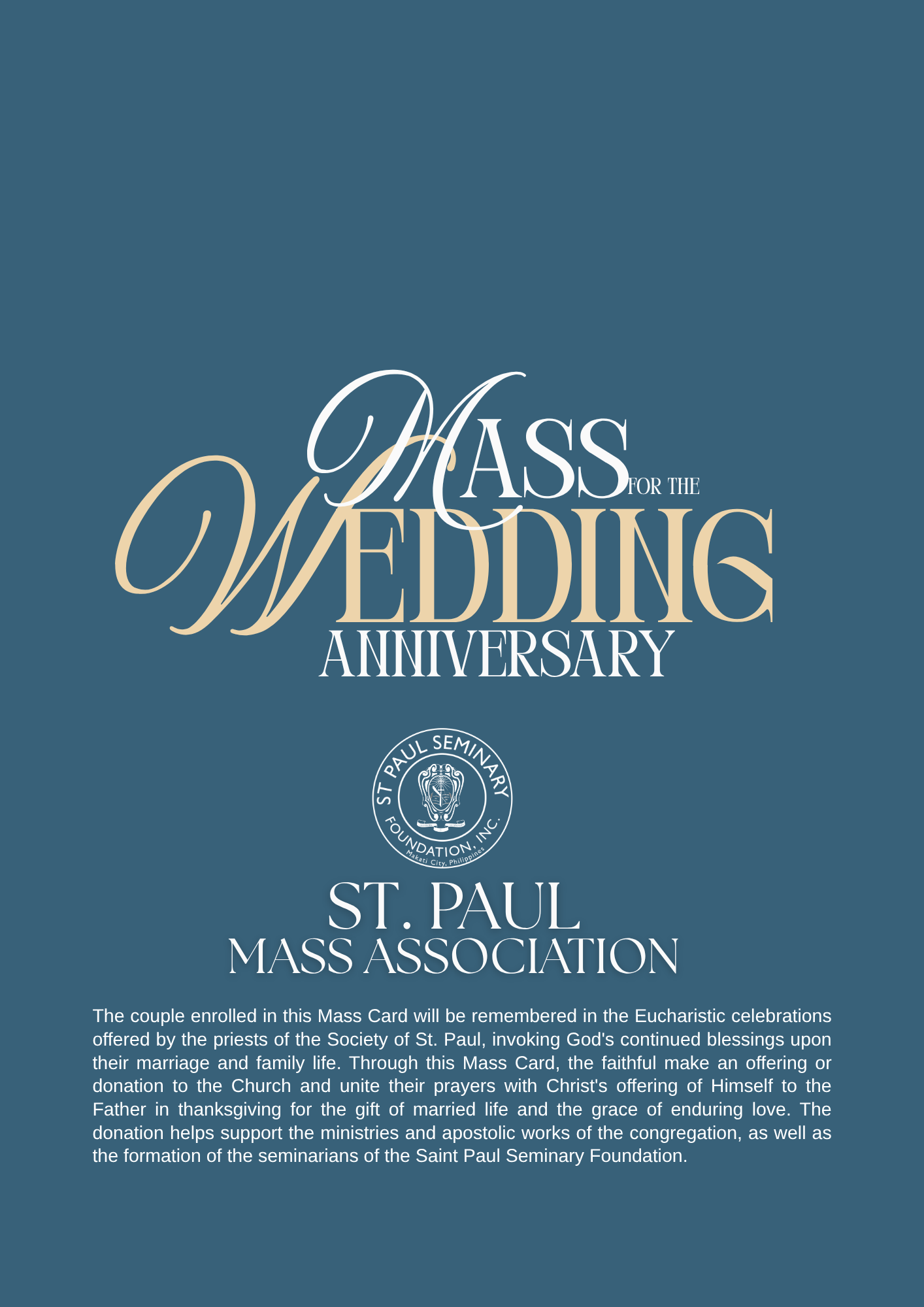 E-Mass Card for Wedding Anniversary