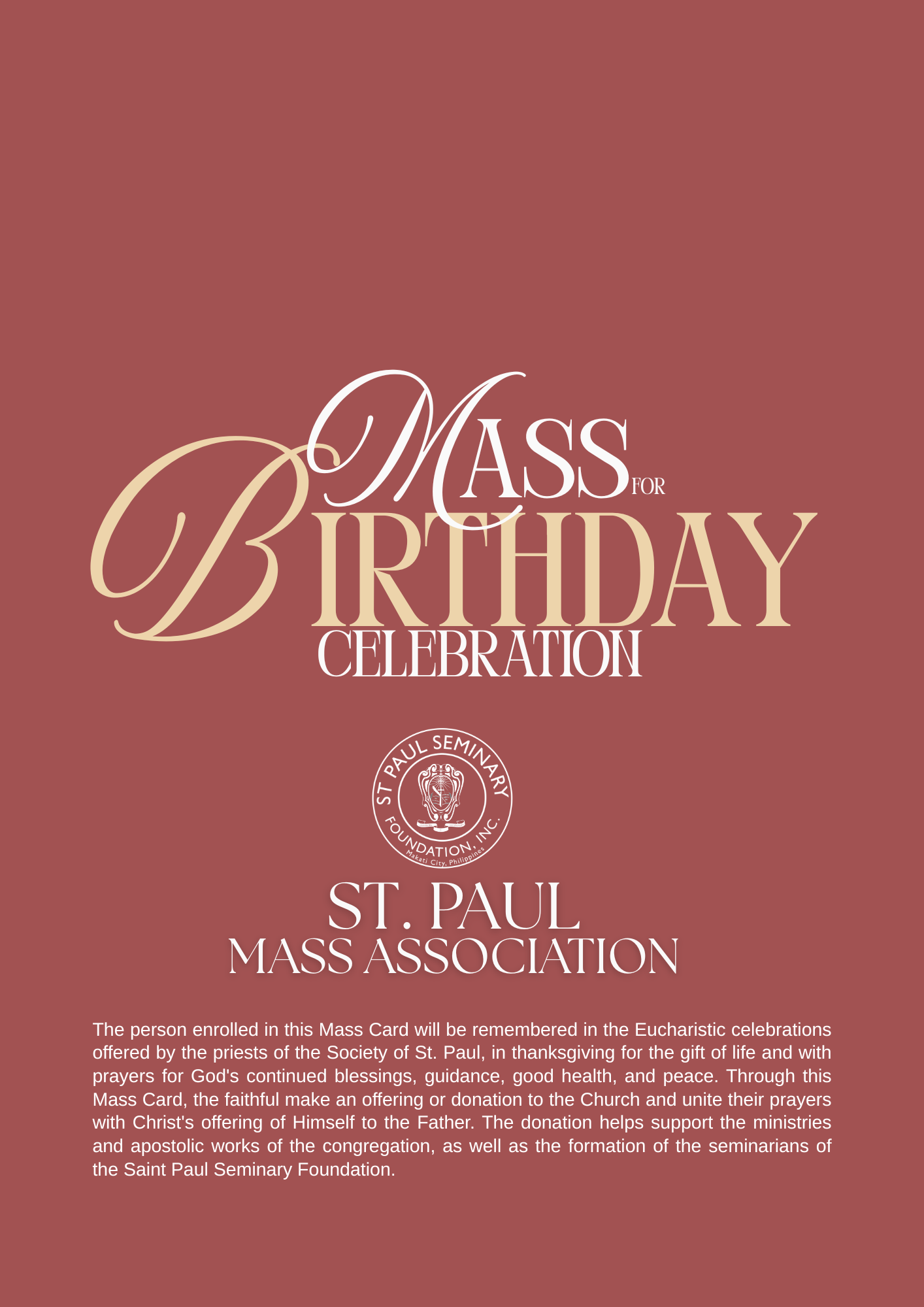 E-Mass Card for Birthday
