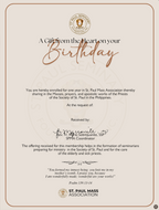 SPMA1 E-Mass Card for Birthday