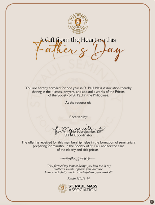 SPMA1 E-Mass Card for Father's Day