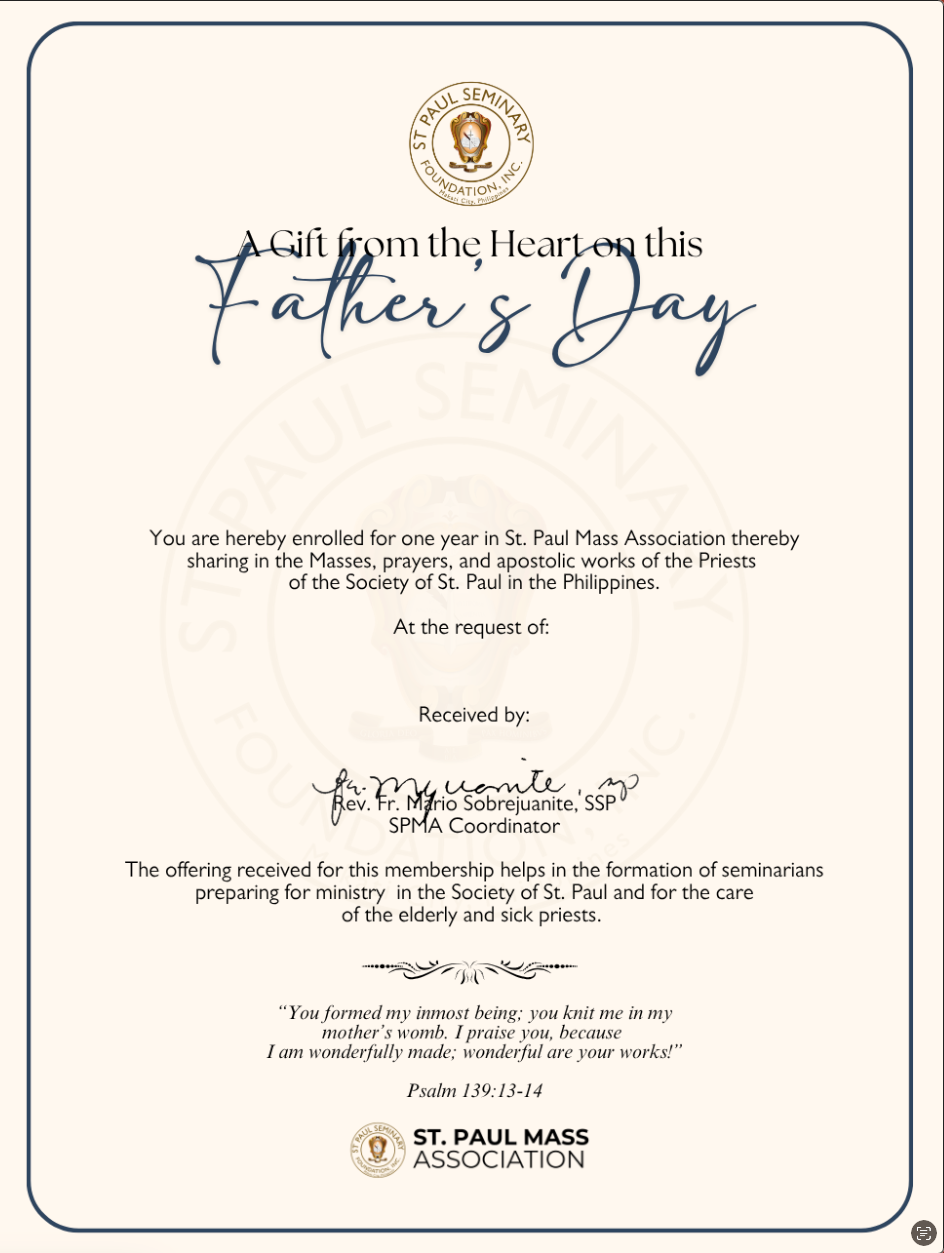 SPMA2 E-Mass Card for Father's Day
