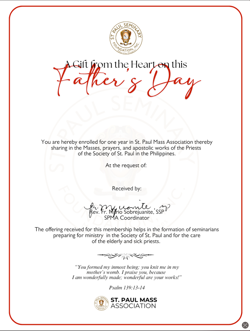 SPMA4 E-Mass Card for Father's Day
